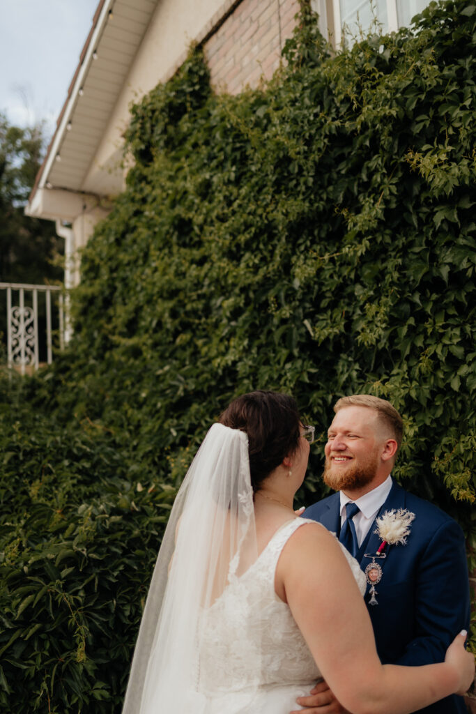 couple in their Conrad Ranch Mountain Wedding