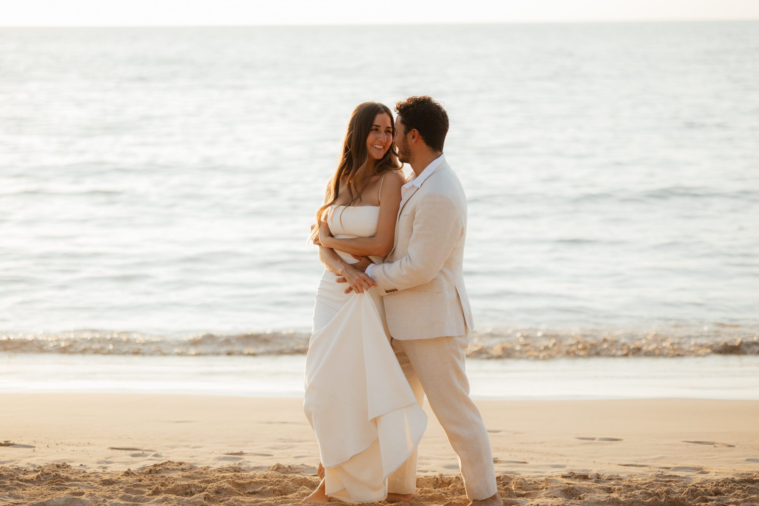 couple during their elopement at Mauumae Beach in Hawaii